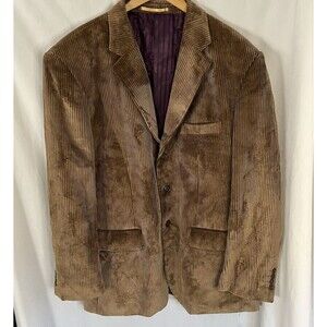 Lazaretti Brown Corduroy Blazer Men’s 38R Italian Made Vintage Fall Winter Sport